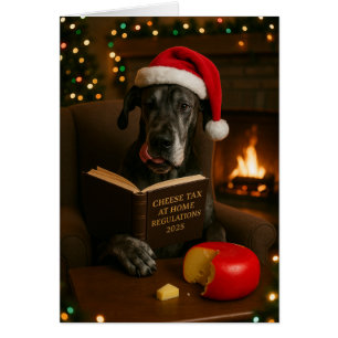cartão de Natal 'Imposto sobre Queijo' do Dogue Al