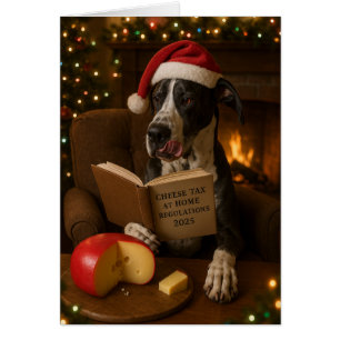 cartão de Natal 'Imposto sobre Queijo' do Dogue Al