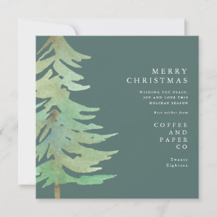 Cartão de Natal incorporado da floresta da