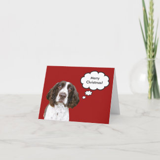 Cartão de Natal Inglês Springer Spaniel