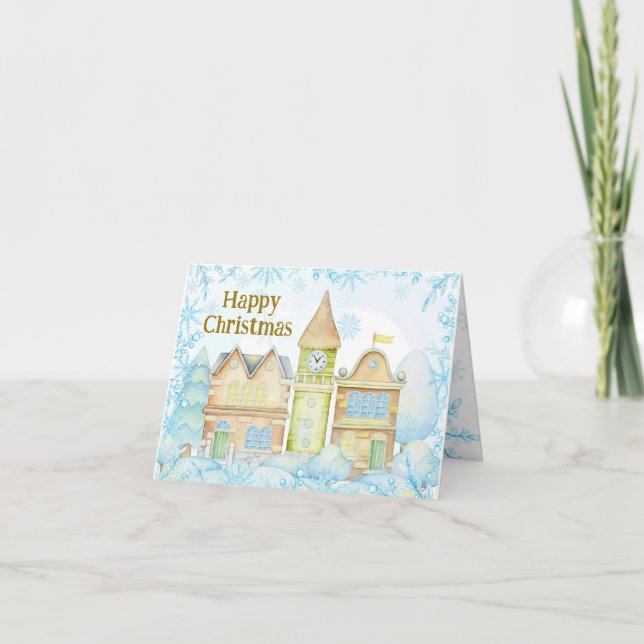 Cartão de Natal inspirado nos países Escandinavos. (Frente)