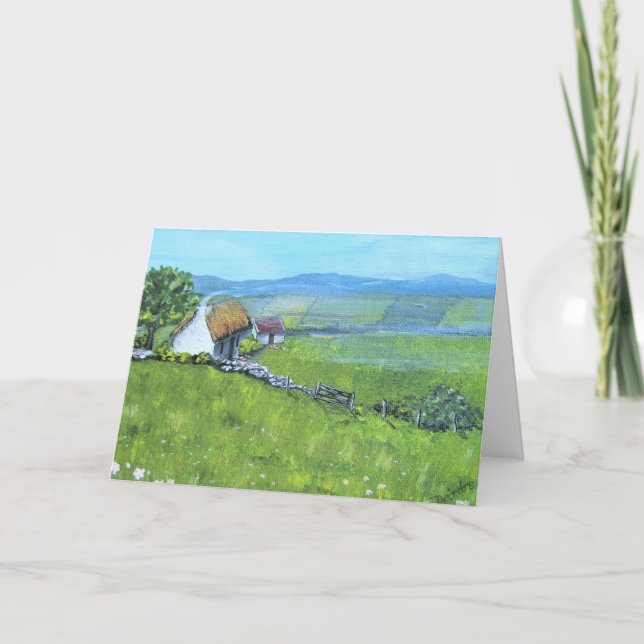 Cartão de Natal Irlandês, Saudação, Irlanda, Cartã (Frente)