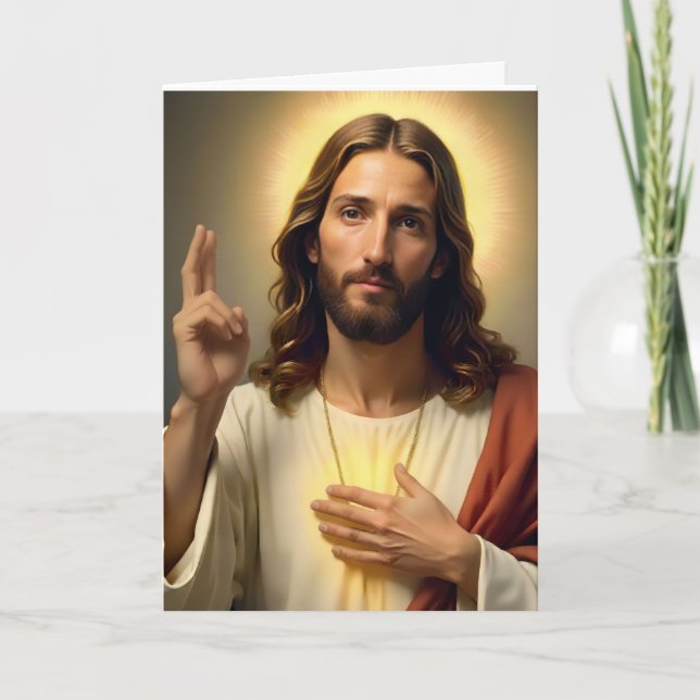Cartão de Natal Jesus Personalizado 2 (Frente)