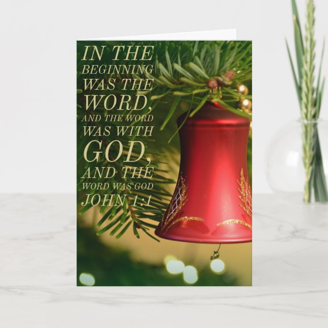 Cartão de Natal John 1:1 (Frente)