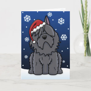 Cartão de Natal Kawaii Bouvier des Flandres