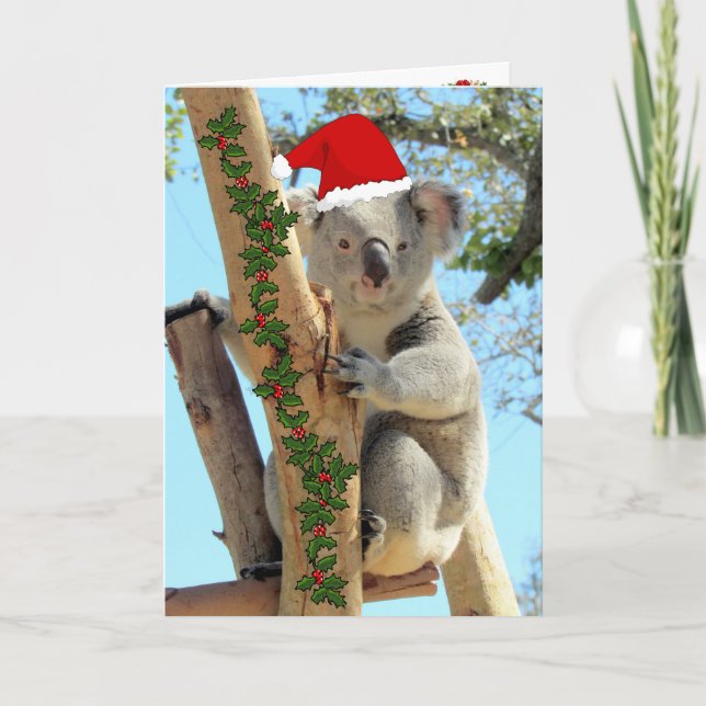 Cartão de Natal Koala (Frente)