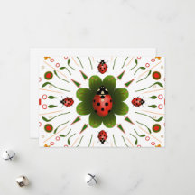 Cartão de Natal Ladybug