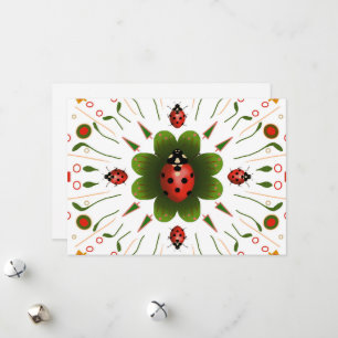 Cartão de Natal Ladybug