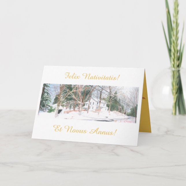 Cartão de Natal Latin - Felix Nativitatis! (Frente)