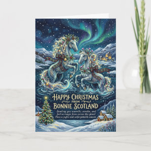 Cartão de Natal Magical Kelpies Aurora Highland
