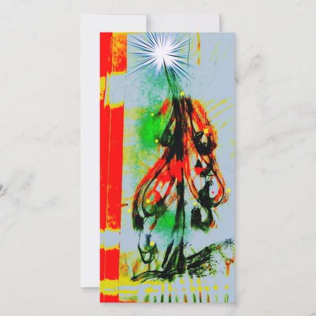 Cartão de Natal magnífico árvore de Natal (Frente)