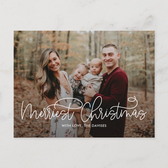 Cartão de Natal mais alegre com escrita Hip (Frente)