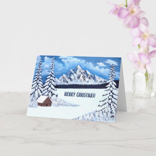 Cartão de Natal Maravilha de inverno (Orquídea)