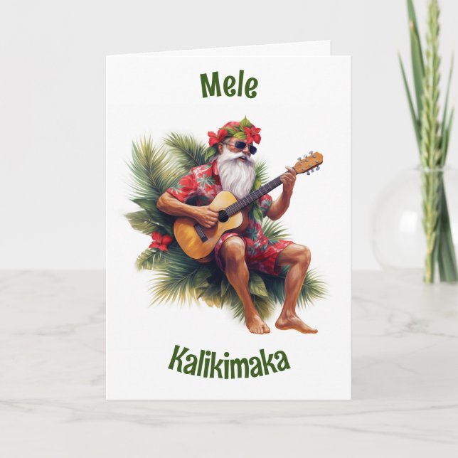 Cartão de Natal Mele Kalikimaka (Frente)