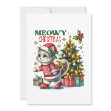 Cartão de Natal Meowy