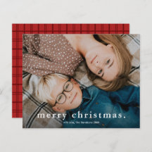 Cartão de Natal Merry de Foto do Tipo Simples de O