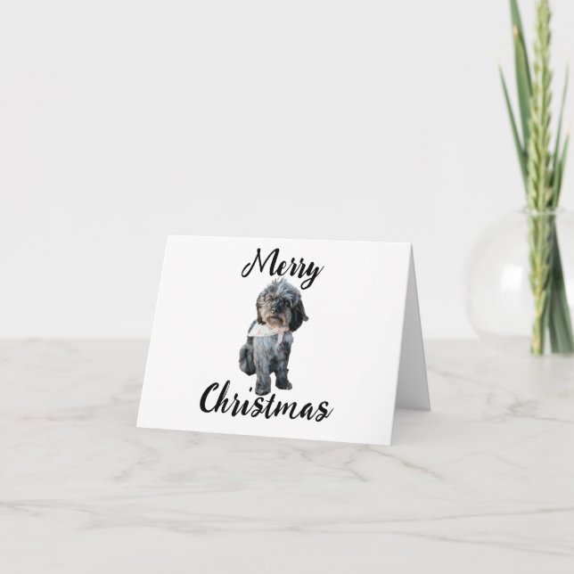 Cartão de Natal Merry Personalizado (Frente)