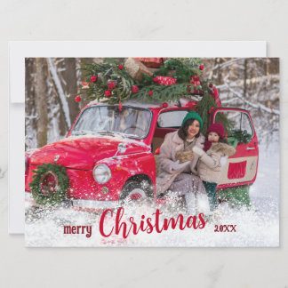 Cartão de Natal Merry Personalizado com Foto