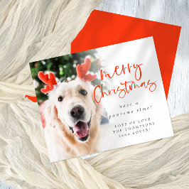 Cartão de Natal Merry Pet Photo Personalizado do O