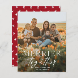 Cartão de Natal Merry Together de Script Photo Mer