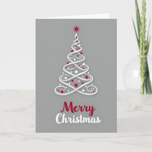 Cartão de Natal Minimalista (Frente)