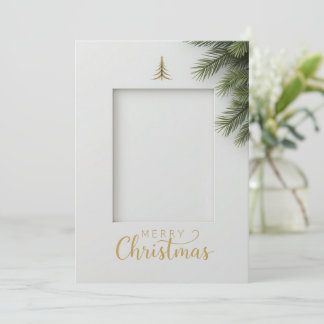 Cartão de Natal minimalista com espaço fotográfico