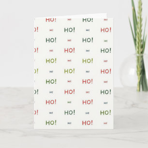 Cartão de Natal Minimalista com o padrão HO HO HO