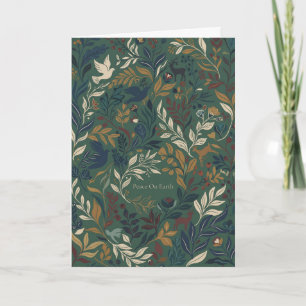 Cartão de Natal Minimalista de Floresta Abstrata M