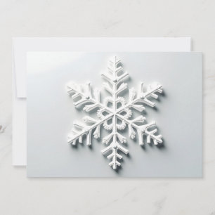 Cartão de Natal Minimalista em Floco de Neve