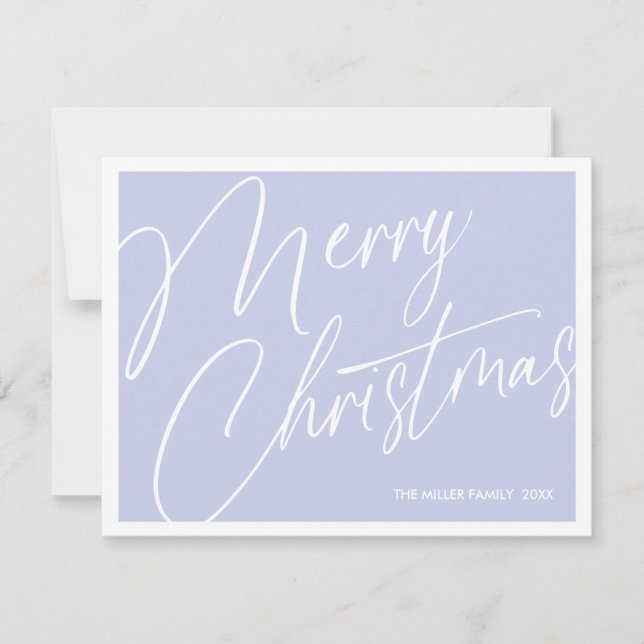 Cartão de Natal Mínimo Moderno e Merry - Personali (Frente)