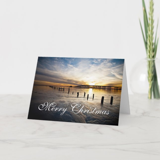 Cartão de Natal Mississippi Costa do Golfo (Frente)