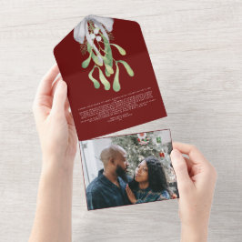 Cartão de Natal Mistletoe Elegante