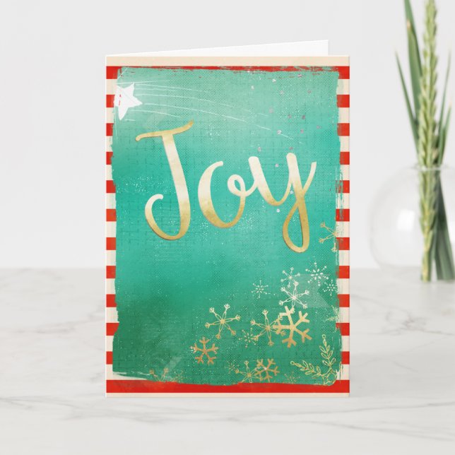 Cartão de Natal Modern Joy (Frente)