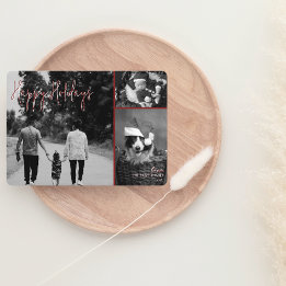 Cartão de Natal Moderno | Colagem Red Trendy