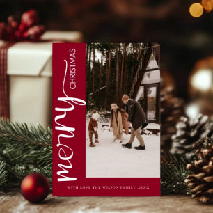 Cartão de Natal Moderno e Tendência com Foto