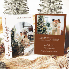 Cartão de Natal Moderno Feliz Natal com Foto