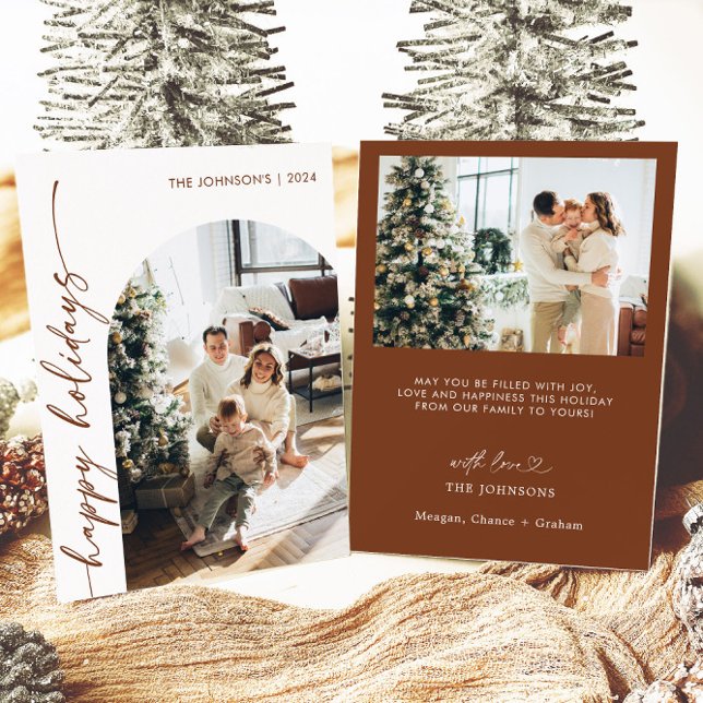 Cartão de Natal Moderno para Férias Felizes Foto (Criador carregado)