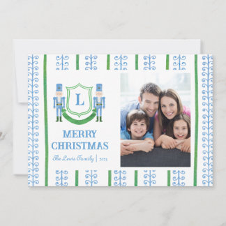 Cartão de Natal Monograma do Quebra-Nozes