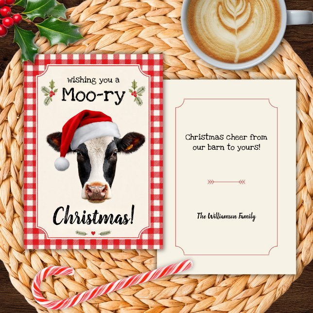 Cartão de Natal Moo-rido Divertido (Criador carregado)