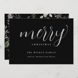 Cartão de Natal Não Fotográfico Moderno Simples El