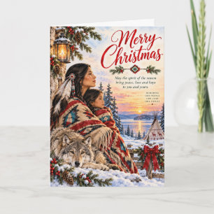 Cartão de Natal Nativo Americano