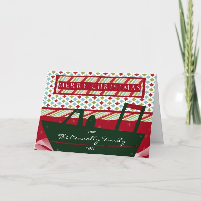 Cartão de Natal Náutico para Bordo (Frente)