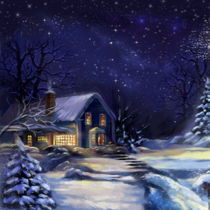 Cartão de Natal Noite do Winters