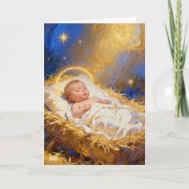 Cartão de Natal Noite Santa Radiante