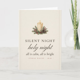 Cartão de Natal Noite Silenciosa Noite Santa