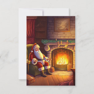 Cartão de Natal Nostalgia com Papai Noel
