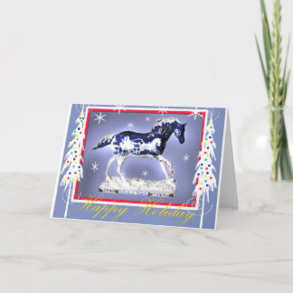 cartão de natal noturno do inverno