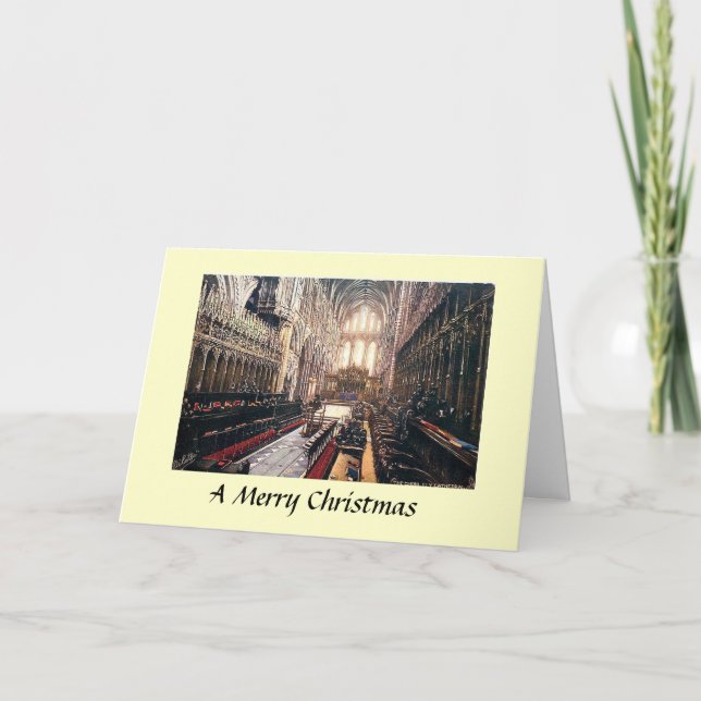 Cartão de Natal - O Coro, Catedral Ely (Frente)