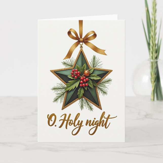 Cartão de Natal O Holy Night (Frente)