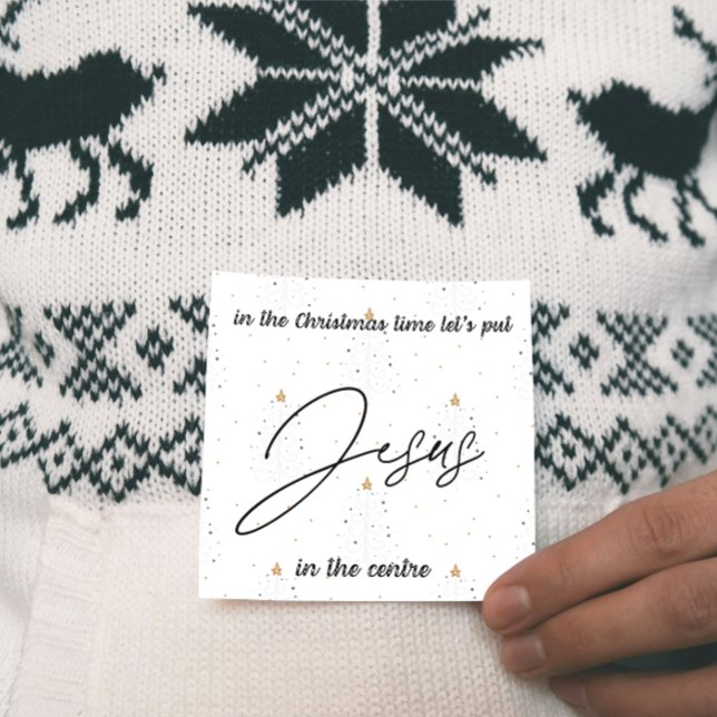 Cartão de Natal: o Vamos colocou Jesus no centro (Criador carregado)